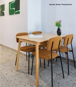 Καρέκλα μεταλλική Nextdeco Rosa μουσταρδι Υ81x47x52εκ.
