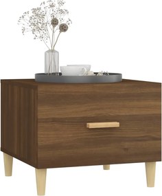vidaXL Τραπεζάκια Σαλονιού 2 τεμ Brown Oak 50x50x40 εκ Επεξ. Ξύλο