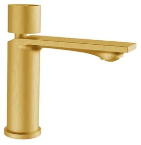 Armando Vicario Halo Gold Brushed Μπαταρία Νιπτήρος με βαλβίδα clic-clac