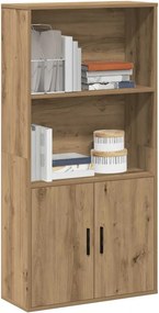 vidaXL Βιβλιοθήκη Αρτισιανή Δρυς 60x24x120 εκ. Επεξ. Ξύλο