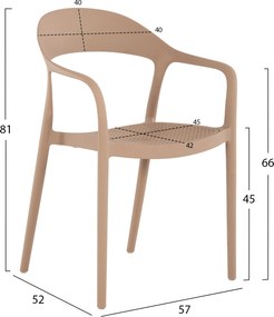ΠΟΛΥΘΡΟΝΑ ΠΟΛΥΠΡΟΠΥΛΕΝΙΟΥ CLEO HM5935.03 ΚΑΠΟΥΤΣΙΝΟ 57x53x81Υ