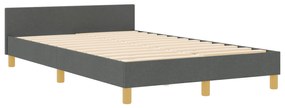 vidaXL Κρεβάτι Σκελετός Σκούρο Γκρι 120x200 εκ. Ύφασμα
