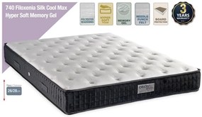 Στρώμα Ύπνου 740 Filoxenia Silk Cool Max Hyper Soft Memory Gel  160X200X27cm