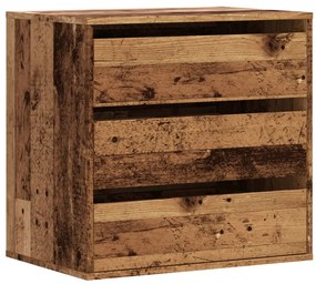 vidaXL Συρταριέρα Γωνιακή Όψη Παλαιού Ξύλου 60x41x58 εκ. Επεξεργ. Ξύλο