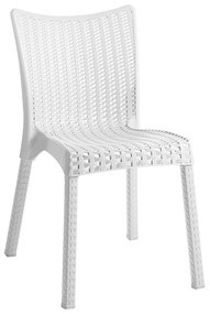 Καρέκλα Confident pakoworld PP λευκό - 253-000040