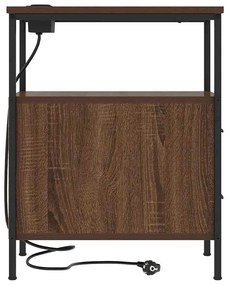 vidaXL Κομοδίνο Καφέ δρυς 30 x 48 x 61 εκ Επεξεργασμένο ξύλο