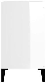 Ντουλάπι Νιπτήρα Γυαλ. Λευκό 58x33x60 εκ. Επεξεργασμένο Ξύλο - Λευκό