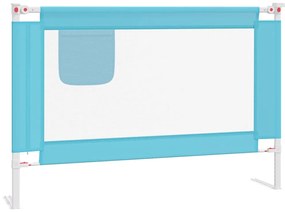 vidaXL Μπάρα Κρεβατιού Προστατευτική Μπλε 100 x 25 εκ. Υφασμάτινη