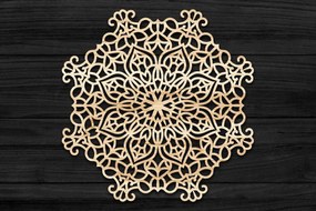 Intra απο ξύλο plywood 3mm-4mm πάχος Τρισδιάστατη Mandala Δίασταση 30x30 cm INTRAFABR-69580780