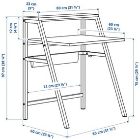 MITTPLAN γραφείο, 80x60 cm 105.494.28