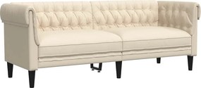 vidaXL Καναπές Τριθέσιος Chesterfield Λινό