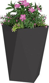 vidaXL Γλάστρα Μαύρο 50 x 50 x 75 cm Ατσάλι