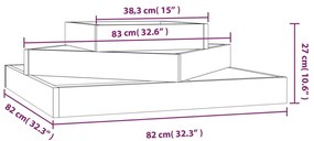 vidaXL Ζαρντινιέρα 83 x 83 x 27 εκ. από Μασίφ Ξύλο Ψευδοτσούγκας