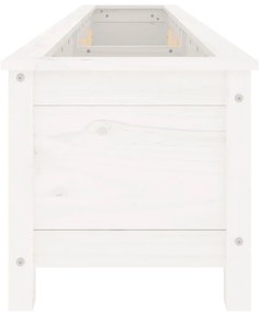 vidaXL Ζαρντινιέρα Υπερυψωμένη Λευκή 199,5x40x39 εκ. Μασίφ Ξύλο Πεύκου