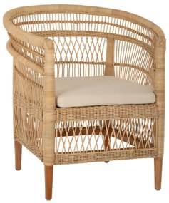 ΠΟΛΥΘΡΟΝΑ MALAWI HM9635.04 ΞΥΛΟ ΜΑΟΝΙ ΕΠΕΝΔΥΣΗ RATTAN ΛΕΥΚΟ ΜΑΞΙΛΑΡΙ ΚΑΘΙΣΜΑΤΟΣ 80x70x86Υεκ.