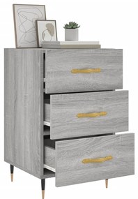 vidaXL Κομοδίνο Γκρι Sonoma 40 x 40 x 66 εκ. από Επεξεργασμένο Ξύλο