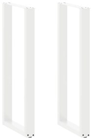 Πόδια Τραπεζιού Μπαρ σε Σχήμα U 2 τεμ. Λευκά 40x (110-111) εκ. Ατσάλι