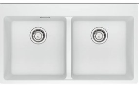 Franke Maris MRG 620-39-39 Ένθετος Γρανιτένιος Νεροχύτης με απλή βαλβίδα 90cm Polar White