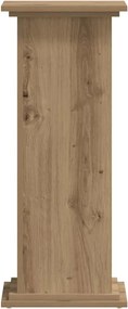 vidaXL Βάσεις Φυτών Αρτισιανή Δρυς 33x33x80 εκ. Επεξ. Ξύλο