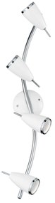 Φωτιστικό Σποτ Led 93133 White Riccio 2 Eglo Metal, Plastic