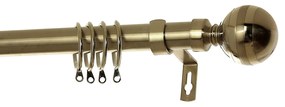 Κουρτινόξυλο Φ28mm Μονό Επεκτεινόμενο 140-240cm Με Άκρα Grace Bronze 998162