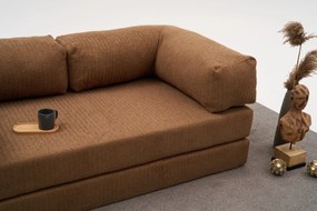 Τριθέσιος Καναπές Comfort - Χρώμα Καφέ - 190x95x75εκ