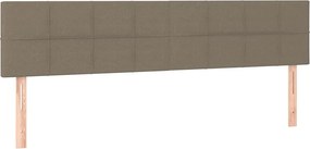 vidaXL Κρεβάτι Boxspring με Στρώμα Taupe 120x190 εκ. Υφασμάτινο