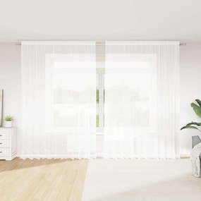 vidaXL Κουρτίνες με κουρτίνες Floral Λευκό 300 x 300 cm Πολυεστέρας