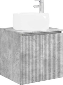 vidaXL Σετ Ντουλαπιών Μπάνιου 4 pcs Γκρι Σκυροδέματος