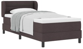 vidaXL Κρεβάτι με στρώμα  Σκούρο Καφέ 90x200 εκ. Υφάσματος