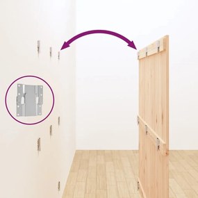 vidaXL Κεφαλάρι Τοίχου 140x3x110 εκ. από Μασίφ Ξύλο Πεύκου