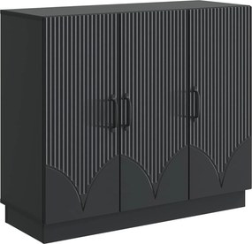 vidaXL Πλαϊνό γραφείο Μαύρο 89 x 34,5 x 77 εκ. Επεξεργασμένο Ξύλο