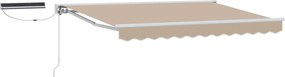 vidaXL Ηλεκτρικό Αναδιπλούμενο Σκίαστρο Μπεζ 3 x 2,5 μ