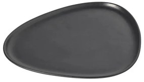 Πιάτο Μεγάλο Φαγητού Curve Dinner Stoneware, Μαύρο 30x26x1.5cm LIND DNA