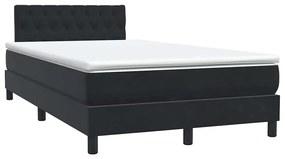 BOX SPRING ΚΡΕΒΑΤΙ ΜΕ ΣΤΡΩΜΑ ΜΑΥΡΟ 120X220 CM ΒΕΛΟΥΔΙΝΟ 3316541