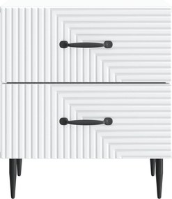 vidaXL Κομοδίνο Λευκό 43 x 34,5 x 47,5 εκ Επεξεργασμένο Ξύλο
