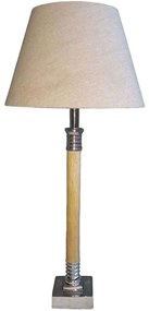 Φωτιστικό Επιτραπέζιο Glenn 028232 9x9x60cm Ε27 40W Silver-Beige