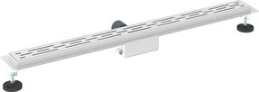 vidaXL Εκροή ντους με σχέδιο γραμμής Ασημί 90 cm Ανοξείδωτο Ατσάλι 304