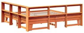 vidaXL Κρεβάτι Βιβλιοθήκη Χωρίς Στρώμα 200x200 εκ Μασίφ Ξύλο Πεύκου