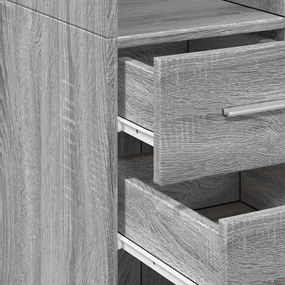 vidaXL Ντουλάπι Γκρι Sonoma 50x42,5x185 εκ. από Επεξεργασμένο Ξύλο