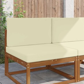 vidaXL Μαξιλάρι Καναπέ Εξωτερικού Χώρου 2 pcs Κρεμ Πολυεστέρας
