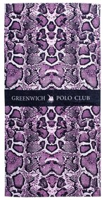 Πετσέτα Θαλάσσης 3714 Purple-Black Greenwich Polo Club Θαλάσσης 80x170cm 100% Βαμβάκι
