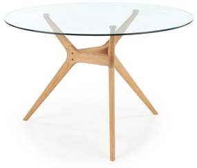 ASHMORE table, color: top - transparent, legs - natural DIOMMI V-CH-ASHMORE-ST