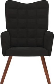 vidaXL Πολυθρόνα Relax Μαύρη Βελούδινη