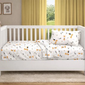 Πάπλωμα Κούνιας (120x160) Dimcol Giraffe 599 White - Orange