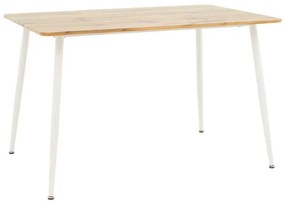 Τραπεζαρία Cuba-Caron pakoworld σετ 5τεμ sonoma-λευκό 120x80x75εκ