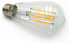 Adeleq Λάμπα LED COG Αβοκάντο Διάφανο ST64 Φ64 Ε27 8W Ντιμαριζόμενο Θερμό 13-2768009