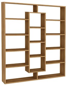Βιβλιοθήκη Ample Megapap χρώμα καρυδί 125x22x135,7εκ.