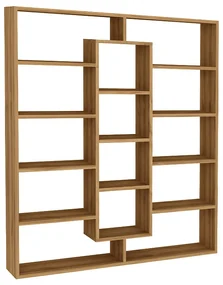 Βιβλιοθήκη Ample Megapap χρώμα καρυδί 125x22x135,7εκ.