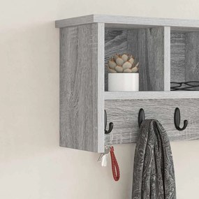vidaXL Τοίχου Κρεμάστρα Γκρι sonoma 50 x 16 x 26 εκ Επεξεργασμένο ξύλο